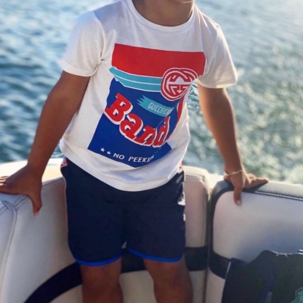 Authentic Gucci Swim Trunks and Tee